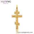 34025 xuping 24k chapado en oro religiosa mayorista Jesús cruz colgante